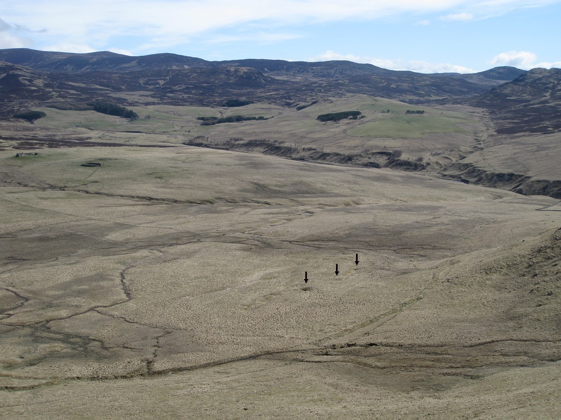 Position of the depressions at Brackach